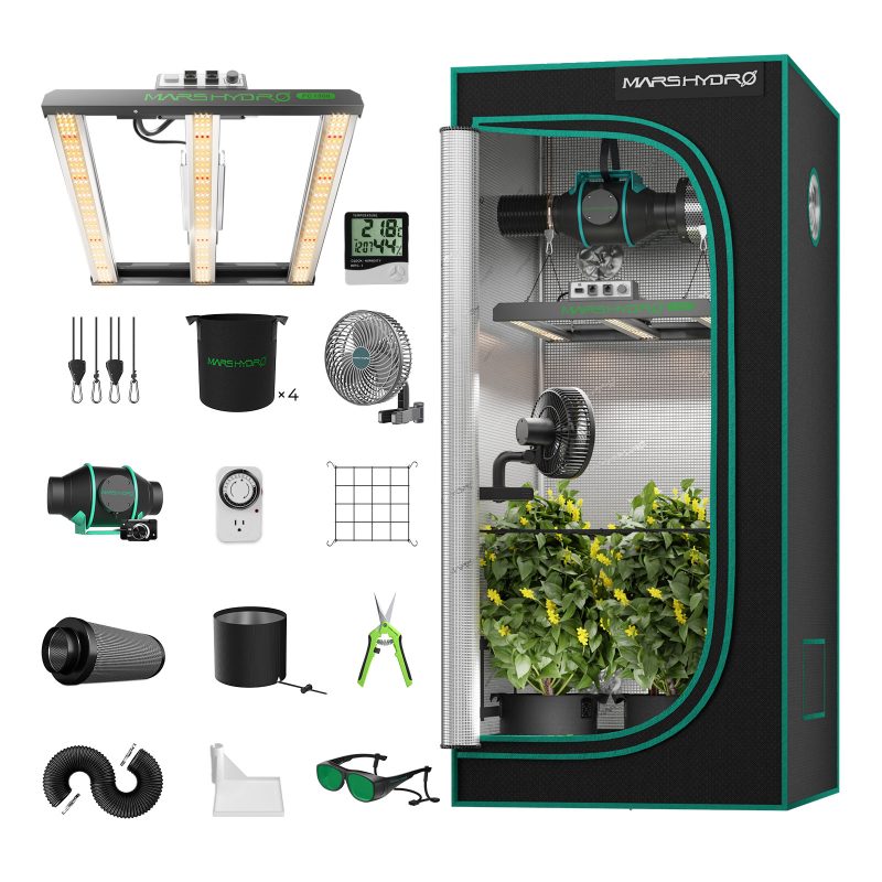 Grow Led mars hydro fc 1500 complete growing kit